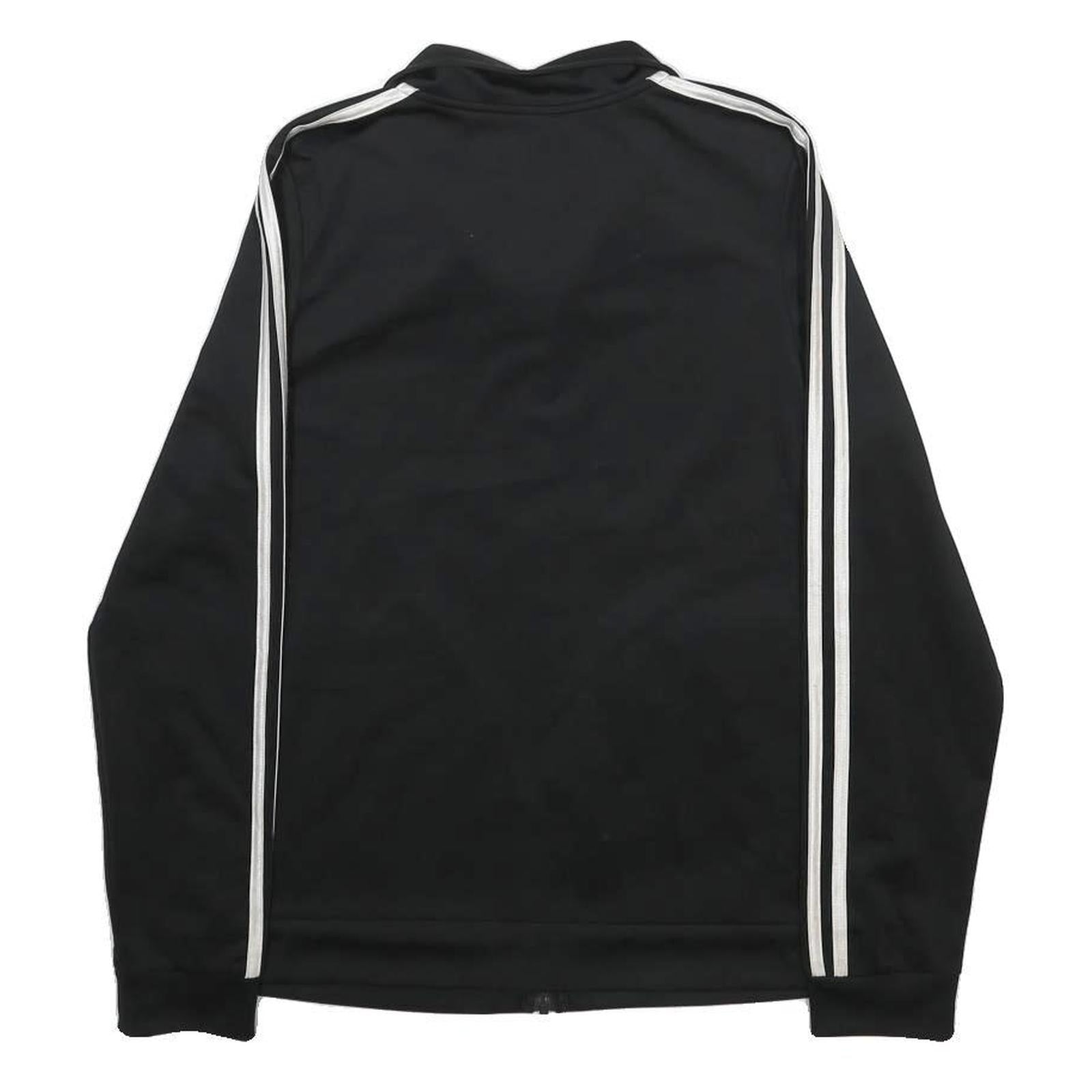 ADIDAS Womens Black & White Track Jacket XL Polyester Zip Full Zip Sportswear
