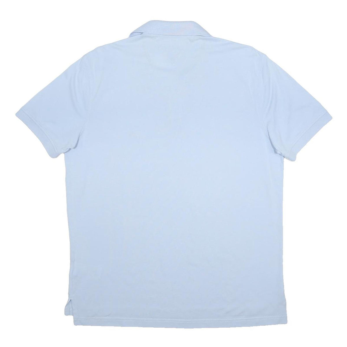 TOMMY HILFIGER Mens Light Blue Polo Shirt XL Cotton Short Sleeve Basic