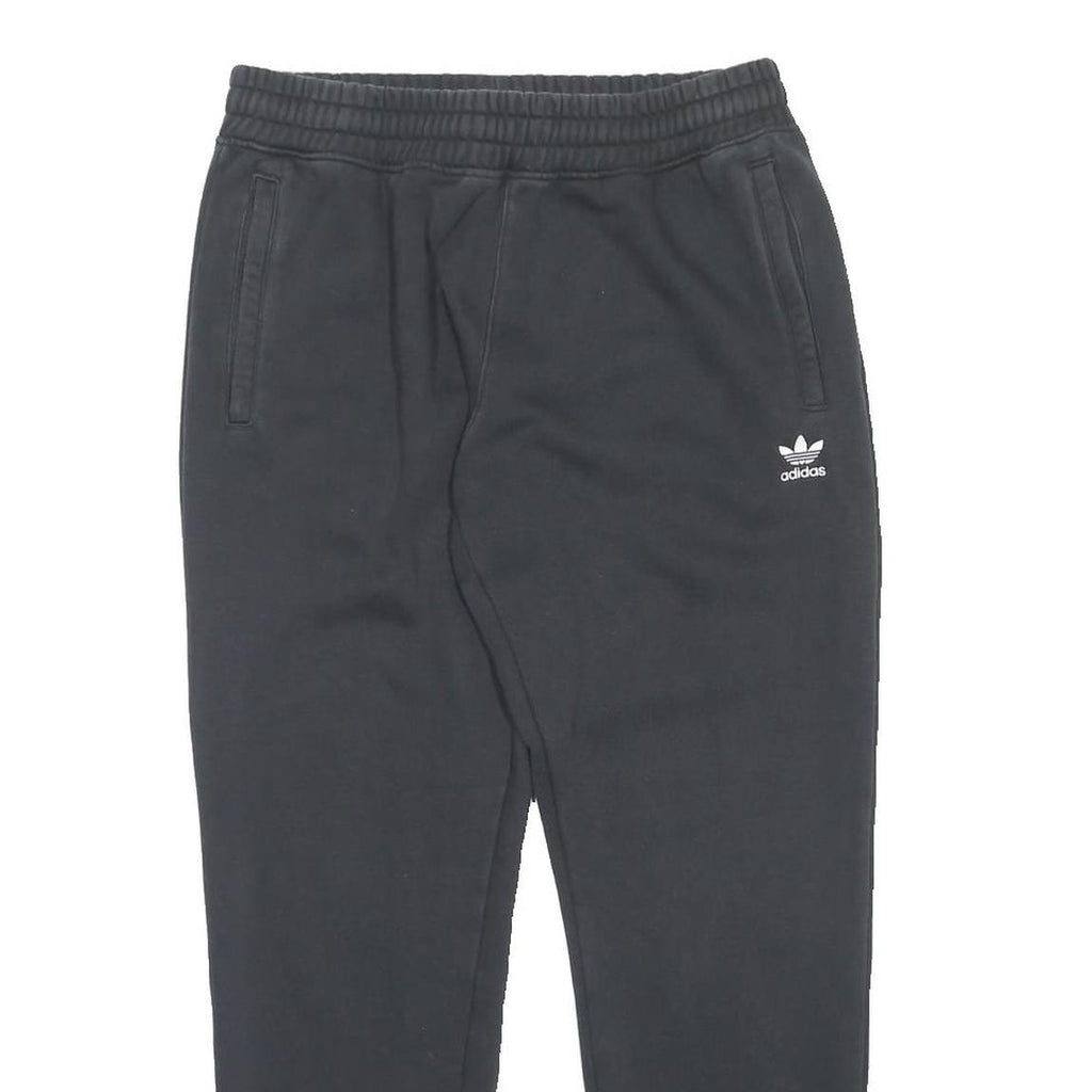 ADIDAS Mens Joggers Black L W32 L30 Classic Tapered Cotton Blend Casual