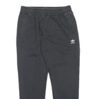 ADIDAS Mens Joggers Black L W32 L30 Classic Tapered Cotton Blend Casual
