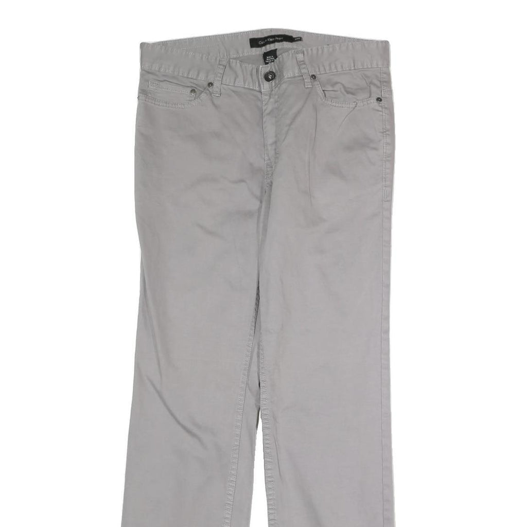 CALVIN KLEIN JEANS Mens Regular Cotton Grey Trousers W32 L32 Casual Zip Fly