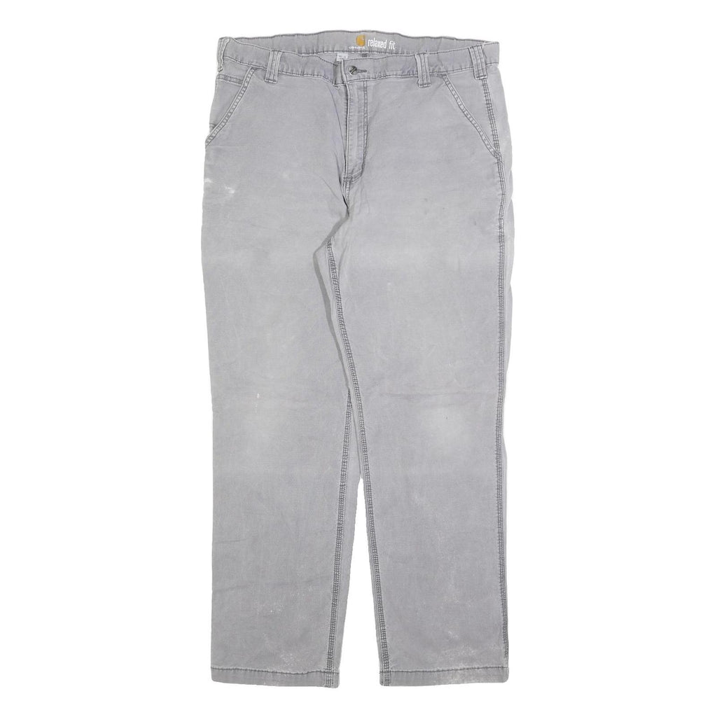 CARHARTT Mens Jeans Grey Relaxed Straight Denim Medium W40 L32 Casual Workwear