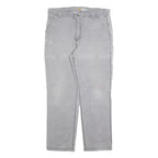 CARHARTT Mens Jeans Grey Relaxed Straight Denim Medium W40 L32 Casual Workwear