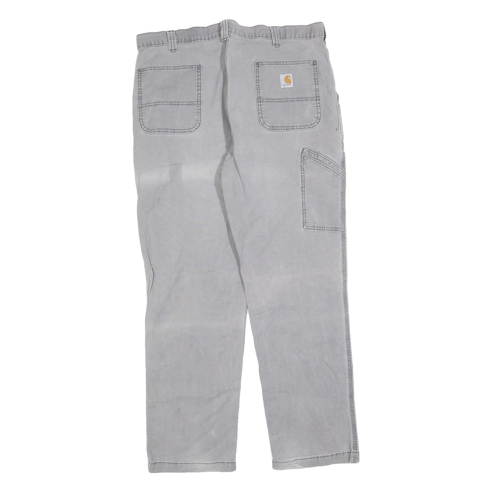CARHARTT Mens Jeans Grey Relaxed Straight Denim Medium W40 L32 Casual Workwear