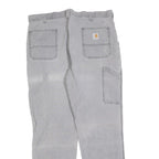 CARHARTT Mens Jeans Grey Relaxed Straight Denim Medium W40 L32 Casual Workwear