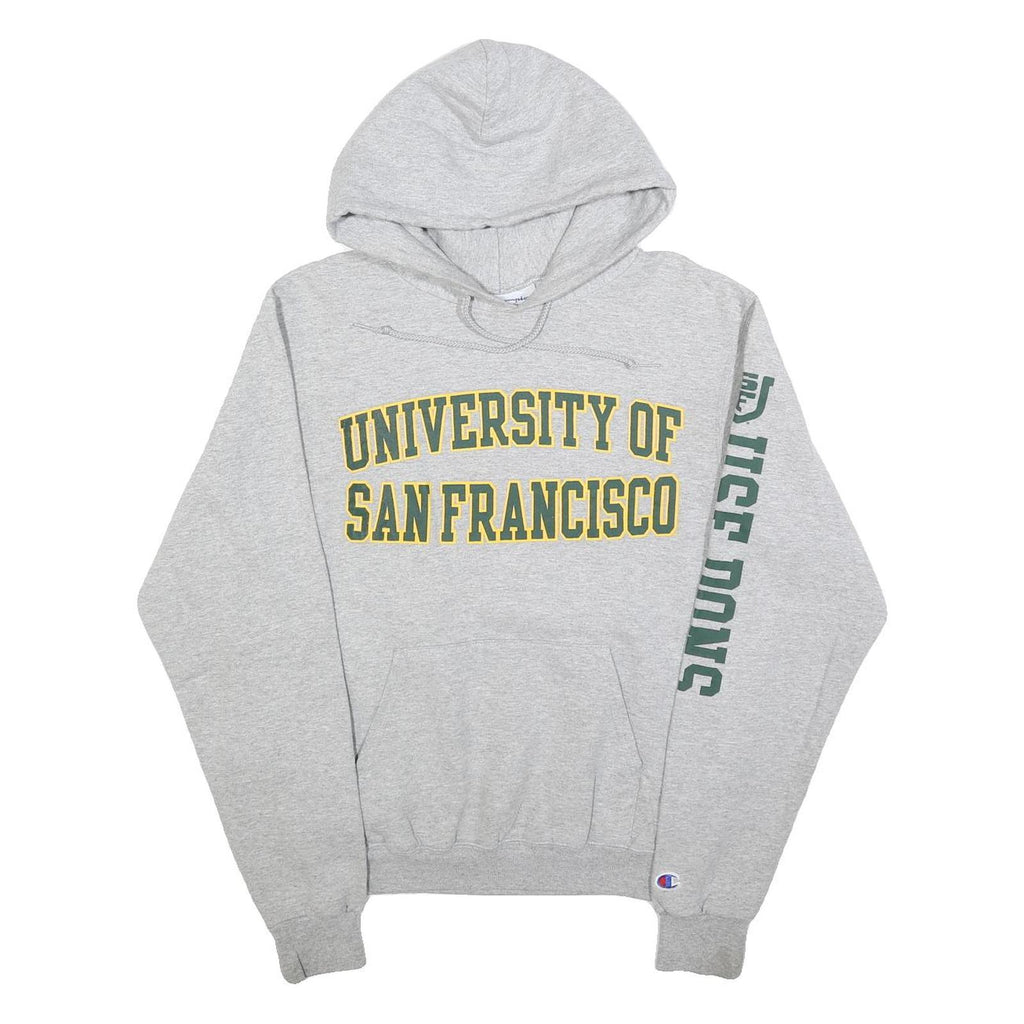 CHAMPION Mens Grey University Of San Francisco Pullover Hoodie S USF Logo