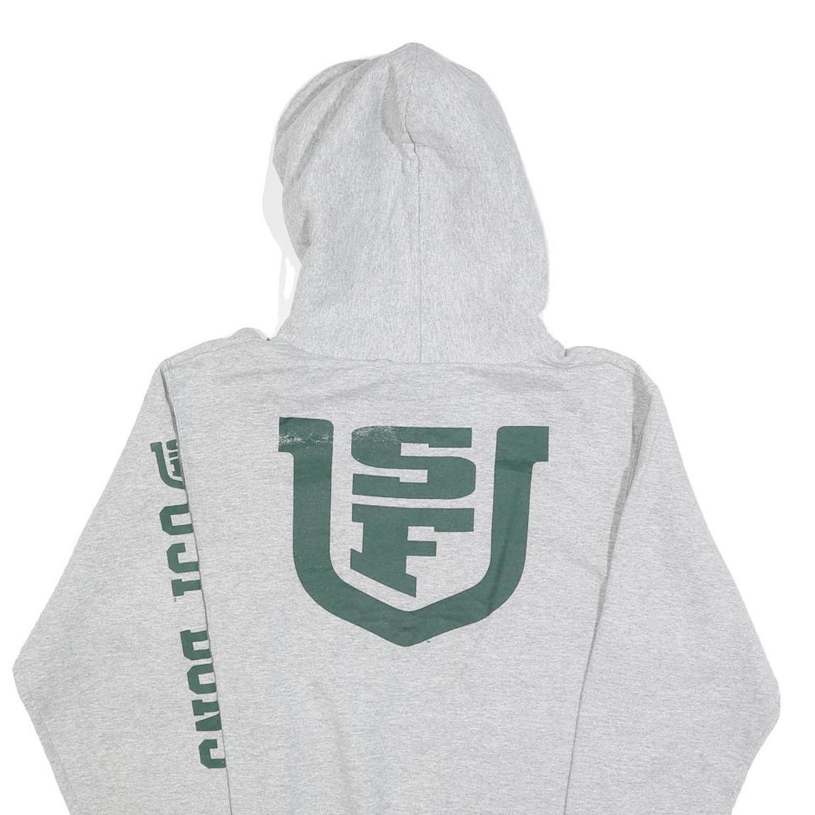CHAMPION Mens Grey University Of San Francisco Pullover Hoodie S USF Logo