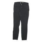 CARHARTT Mens Cotton Blend Black Slim Fit Trousers W28 L30 Workwear Zip Pocket