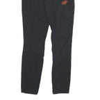 CARHARTT Mens Cotton Blend Black Slim Fit Trousers W28 L30 Workwear Zip Pocket