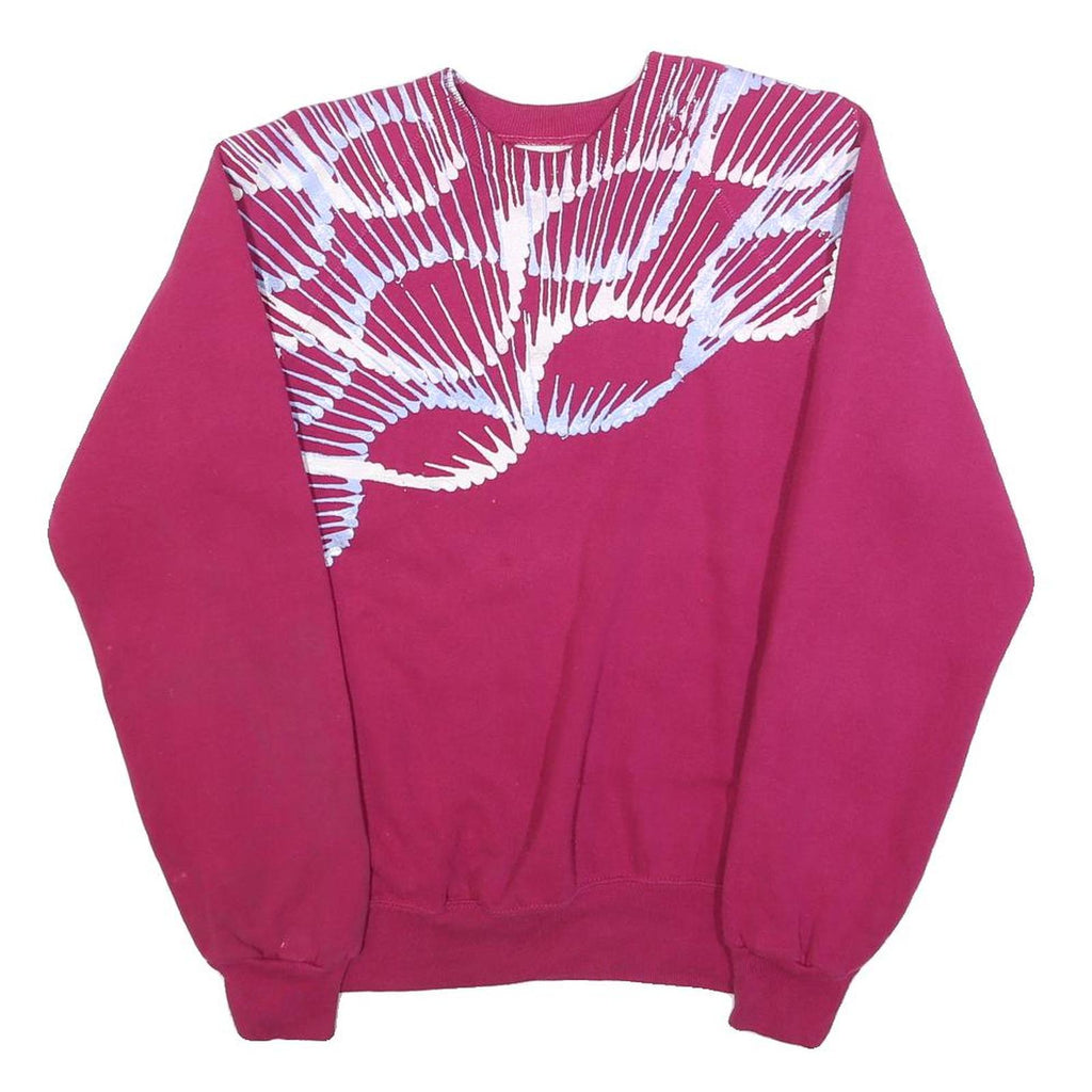 LEE Womens Red Pullover M Cotton Blend Sweatshirt Crew Neck Casual