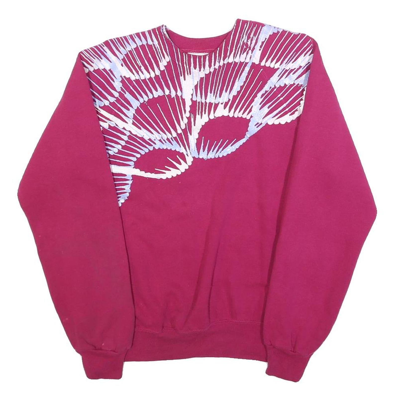 LEE Womens Red Pullover M Cotton Blend Sweatshirt Crew Neck Casual