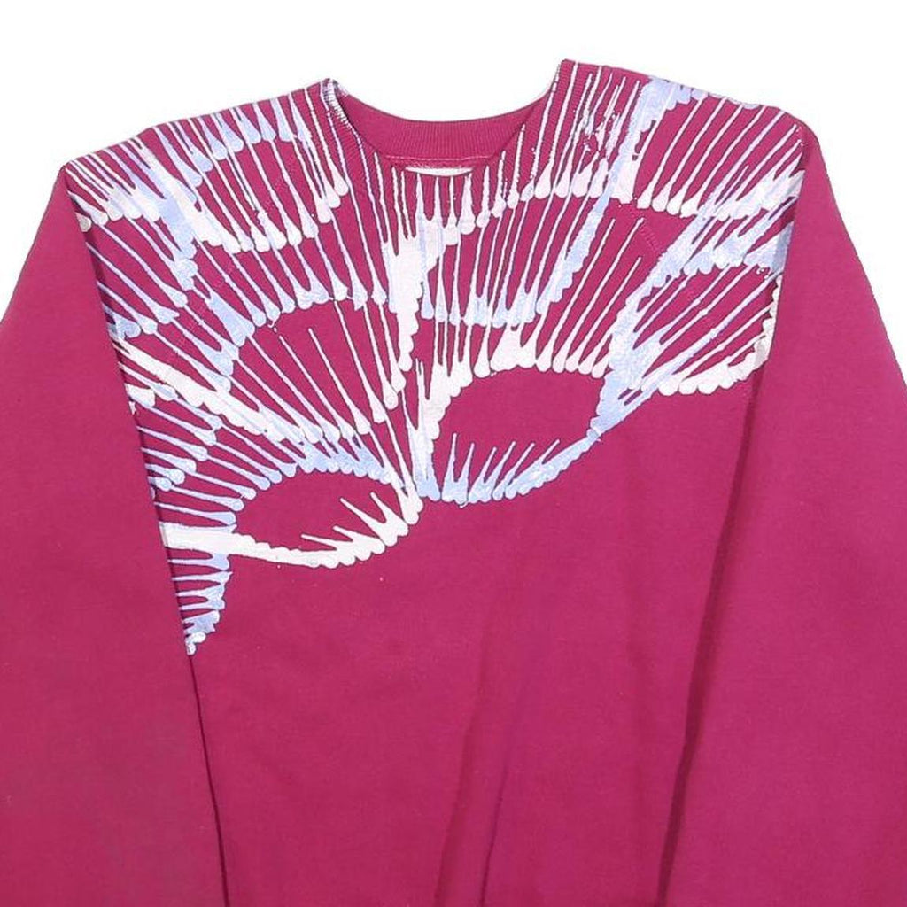 LEE Womens Red Pullover M Cotton Blend Sweatshirt Crew Neck Casual