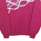 LEE Womens Red Pullover M Cotton Blend Sweatshirt Crew Neck Casual