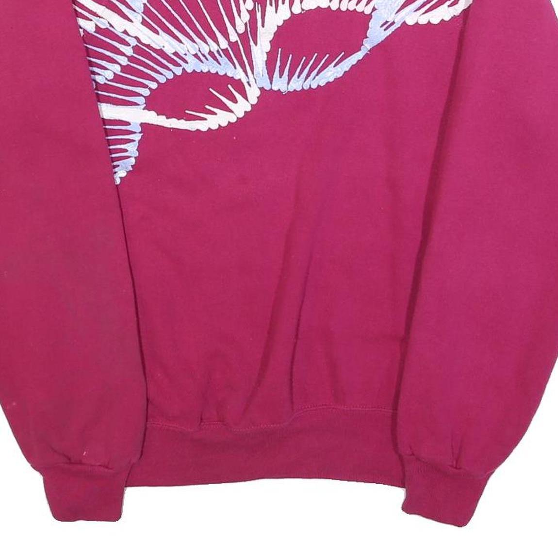 LEE Womens Red Pullover M Cotton Blend Sweatshirt Crew Neck Casual