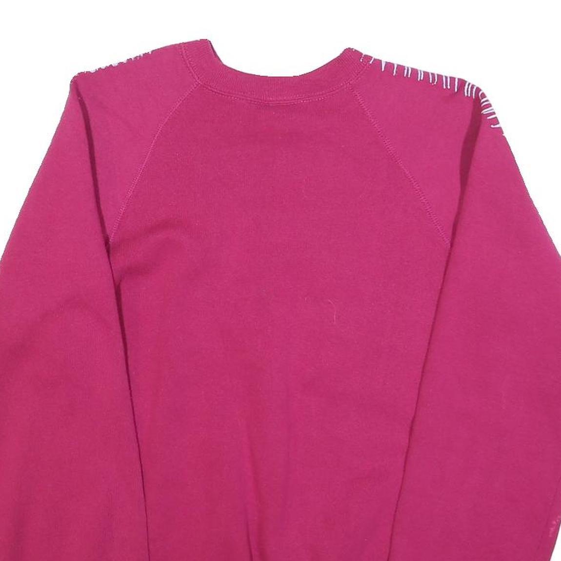 LEE Womens Red Pullover M Cotton Blend Sweatshirt Crew Neck Casual