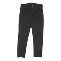 CALVIN KLEIN JEANS Womens Black Regular Fit Straight Trousers Cotton Blend W30