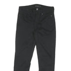 CALVIN KLEIN JEANS Womens Black Regular Fit Straight Trousers Cotton Blend W30