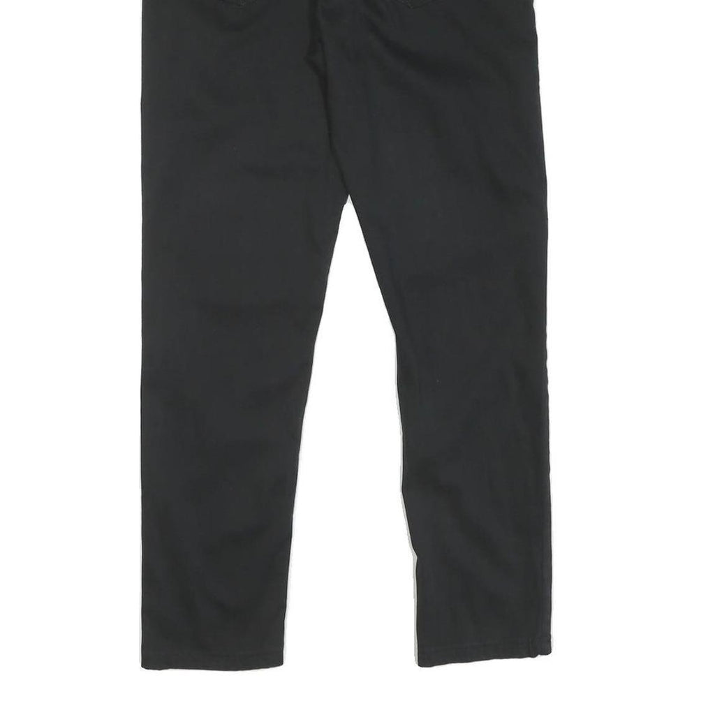 CALVIN KLEIN JEANS Womens Black Regular Fit Straight Trousers Cotton Blend W30