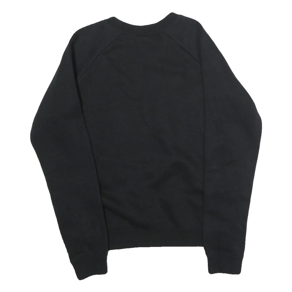 NIKE Mens Black Crew Neck S Cotton Blend Pullover Sweatshirt Bold Logo