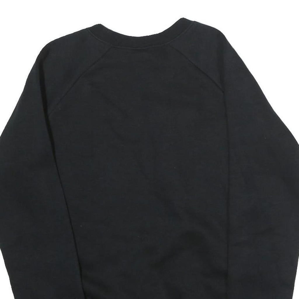 NIKE Mens Black Crew Neck S Cotton Blend Pullover Sweatshirt Bold Logo