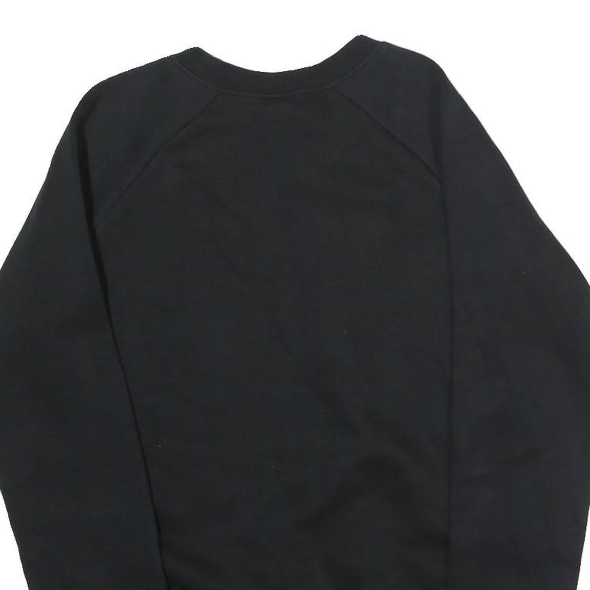 NIKE Mens Black Crew Neck S Cotton Blend Pullover Sweatshirt Bold Logo