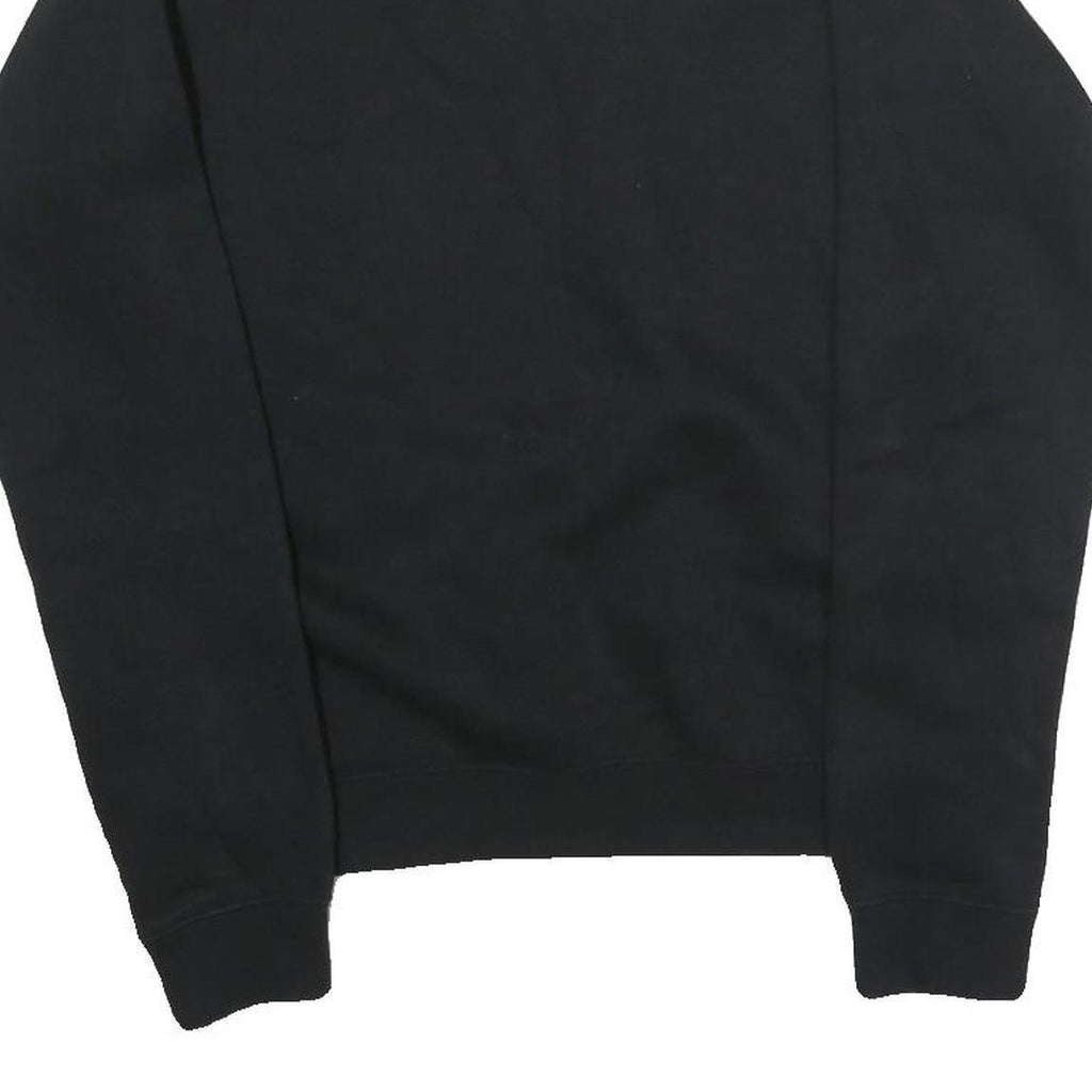NIKE Mens Black Crew Neck S Cotton Blend Pullover Sweatshirt Bold Logo