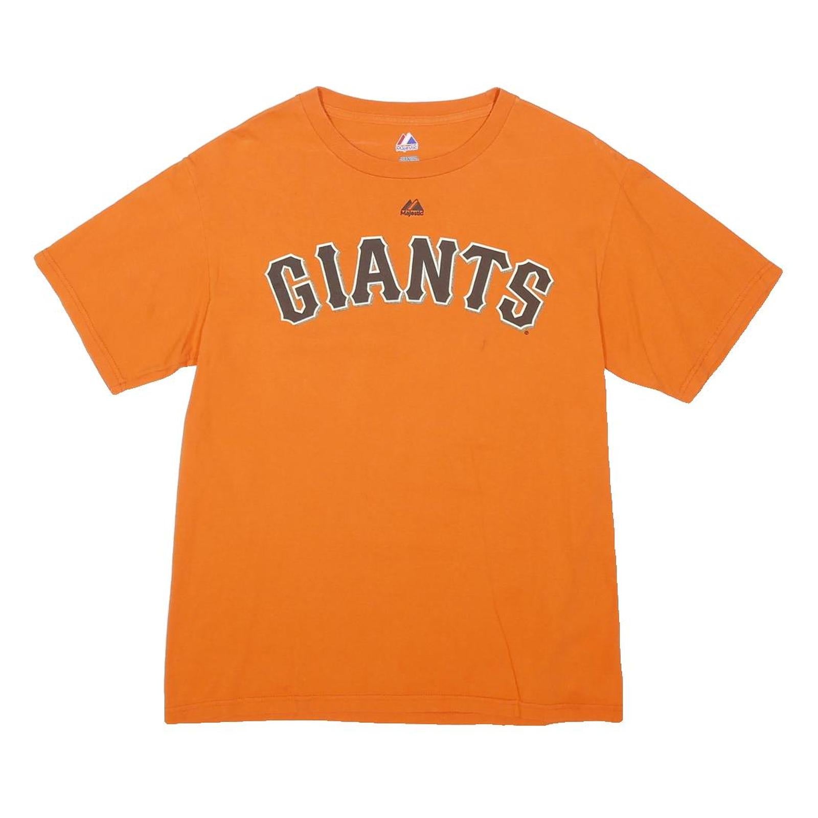 MAJESTIC Mens Orange Giants Graphic T-Shirt M Short Sleeve Crew Neck Baseball