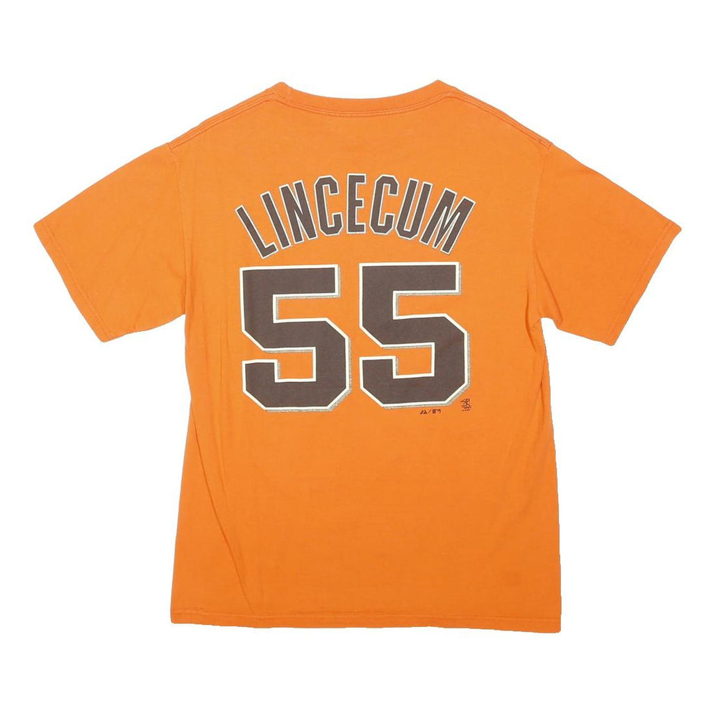 MAJESTIC Mens Orange Giants Graphic T-Shirt M Short Sleeve Crew Neck Baseball
