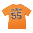 MAJESTIC Mens Orange Giants Graphic T-Shirt M Short Sleeve Crew Neck Baseball