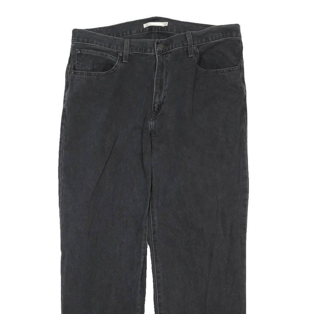 LEVI'S 528 Mens Jeans Black Regular Straight Denim Dark W36 L41 Zip Cotton Blend