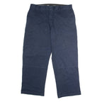 DICKIES Flex Workwear Mens Twill Trousers Blue Loose Straight W38 L30