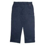 DICKIES Flex Workwear Mens Twill Trousers Blue Loose Straight W38 L30