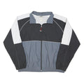 LEE Mens Black & Grey Zip Front Track Jacket XL Polyester Blend Colourblock