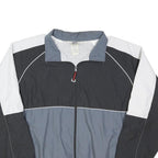LEE Mens Black & Grey Zip Front Track Jacket XL Polyester Blend Colourblock