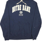 STADIUM Mens Navy Blue Notre Dame Irish Pullover Hoodie L Cotton Blend Casual