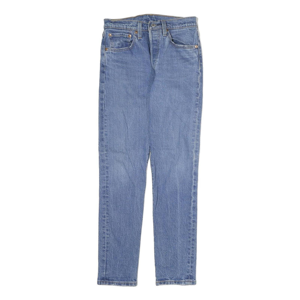 LEVI'S 501S Womens Jeans Blue Slim Skinny Denim Medium W26 L27 Zip Closure