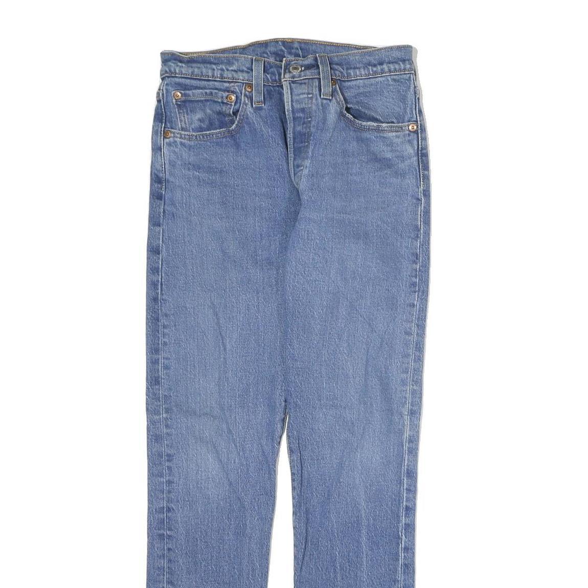 LEVI'S 501S Womens Jeans Blue Slim Skinny Denim Medium W26 L27 Zip Closure