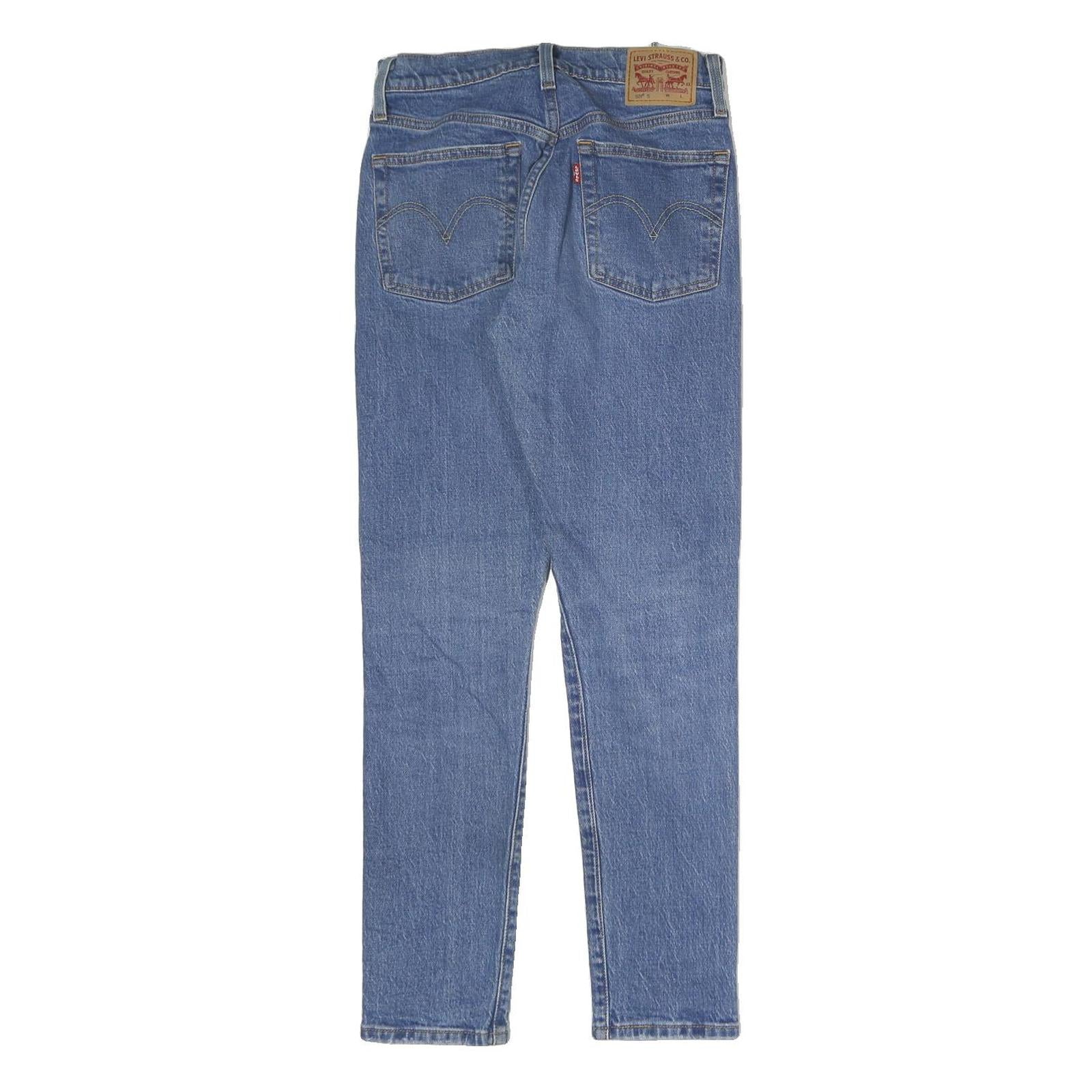 LEVI'S 501S Womens Jeans Blue Slim Skinny Denim Medium W26 L27 Zip Closure