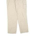 TENSON Mens Polyester Blend Beige Regular Cargo Zip Trousers W34 L34 Relaxed Fit