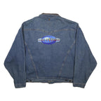 INTERNATIONAL DENIM Mens Blue Denim Button Jacket 2XL Cotton Classic Planet