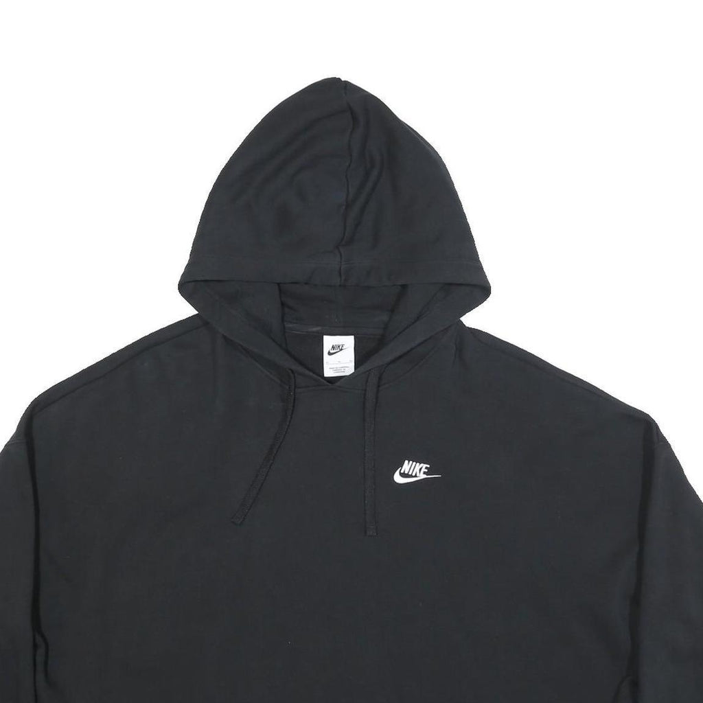 NIKE Womens Black Hoodie Pullover XL Cotton Blend Sportswear Casual