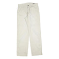 FUNDAMENTALS Mens Cotton Blend White Regular Straight Trousers W30 L32 Casual