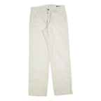 FUNDAMENTALS Mens Cotton Blend White Regular Straight Trousers W30 L32 Casual