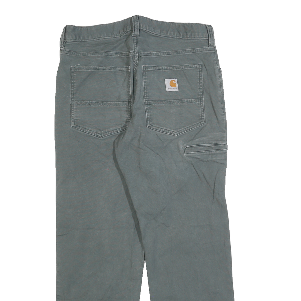 CARHARTT Mens Cotton Blend Grey Relaxed Straight Trousers W31 L30 Workwear