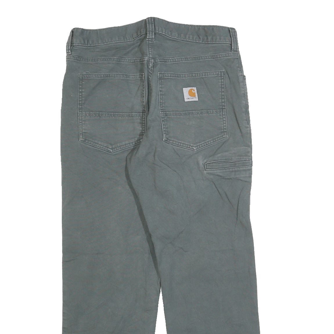 CARHARTT Mens Cotton Blend Grey Relaxed Straight Trousers W31 L30 Workwear
