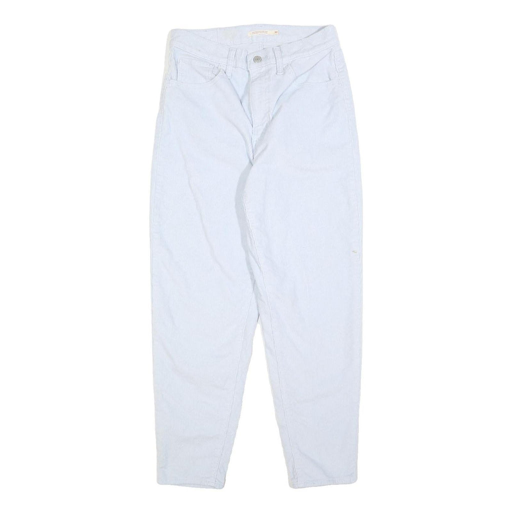 LEVIS Womens Cotton Blend Blue Relaxed Tapered Trousers W30 L29 Casual Wear