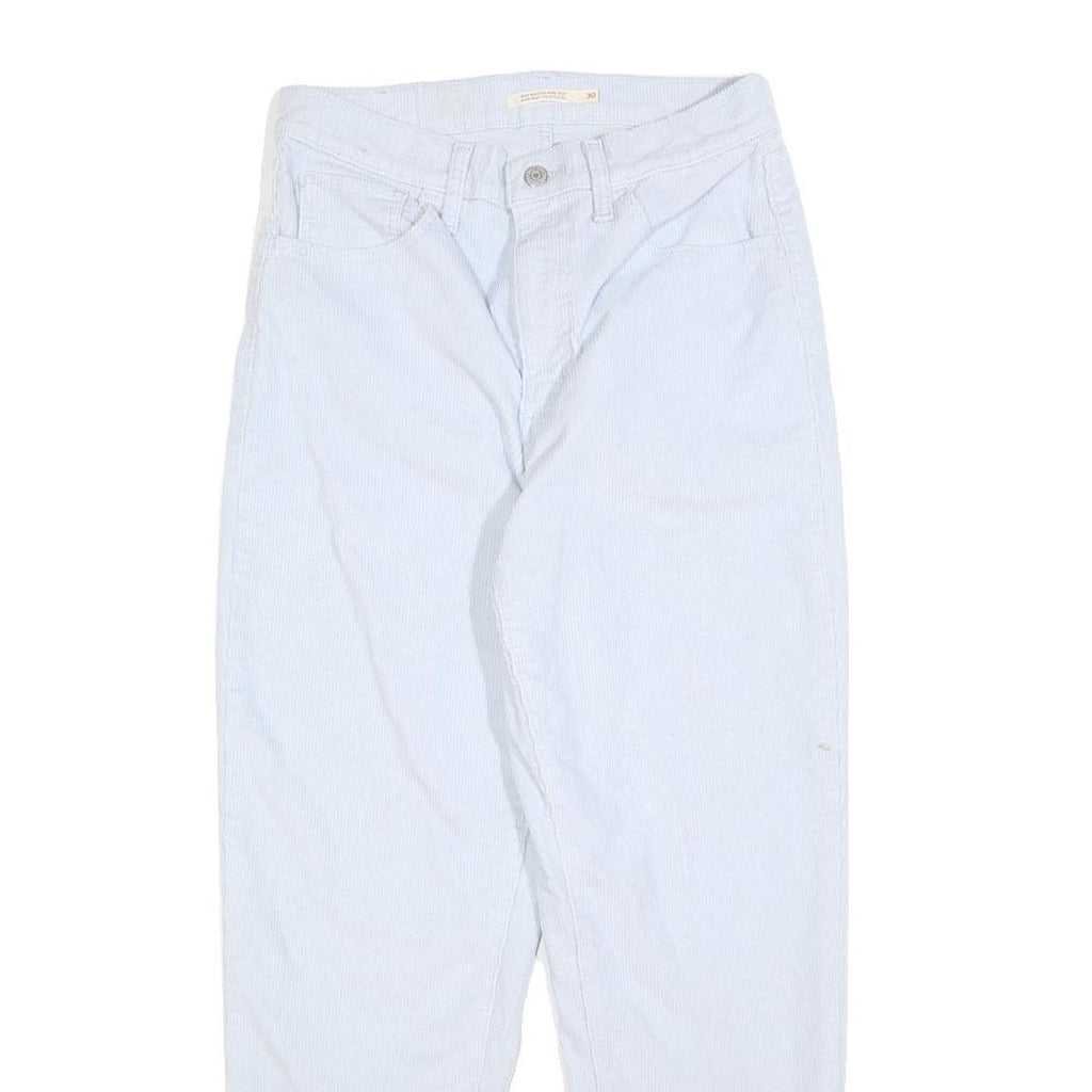 LEVIS Womens Cotton Blend Blue Relaxed Tapered Trousers W30 L29 Casual Wear
