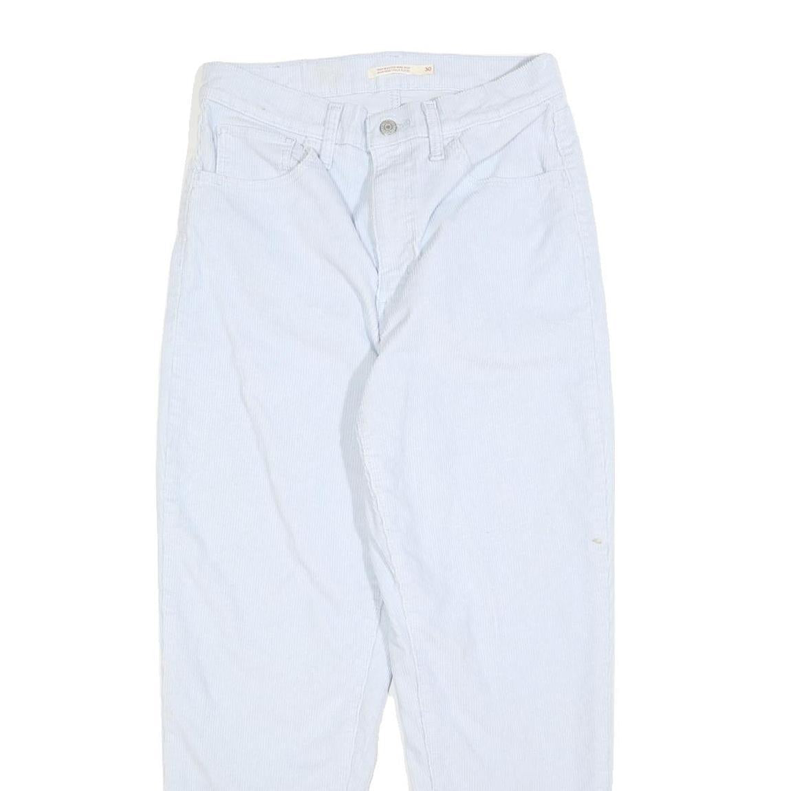 LEVIS Womens Cotton Blend Blue Relaxed Tapered Trousers W30 L29 Casual Wear