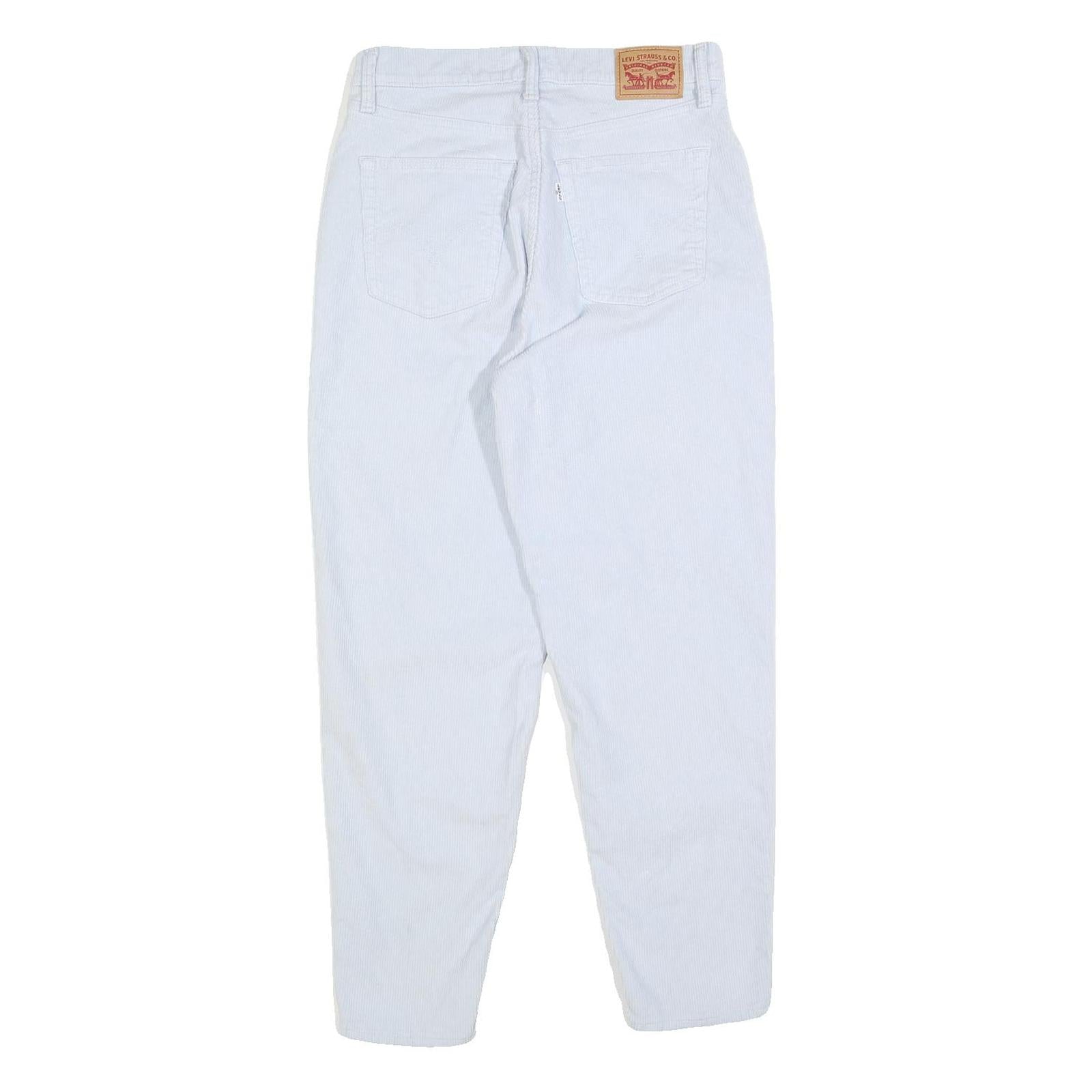 LEVIS Womens Cotton Blend Blue Relaxed Tapered Trousers W30 L29 Casual Wear