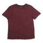 CALVIN KLEIN Mens Maroon L Short Sleeve Crew Neck Graphic T-Shirt Cotton